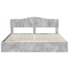 vidaXL Letto con Contenitore con testiera Grigio cemento 200 x 200 cm