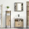 vidaXL Set di mobili per il bagno 3 pcs Marrone Legno multistrato