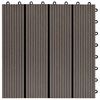 vidaXL Piastrella per Decking 11 pcs Marrone Scuro 30 x 30 cm WPC