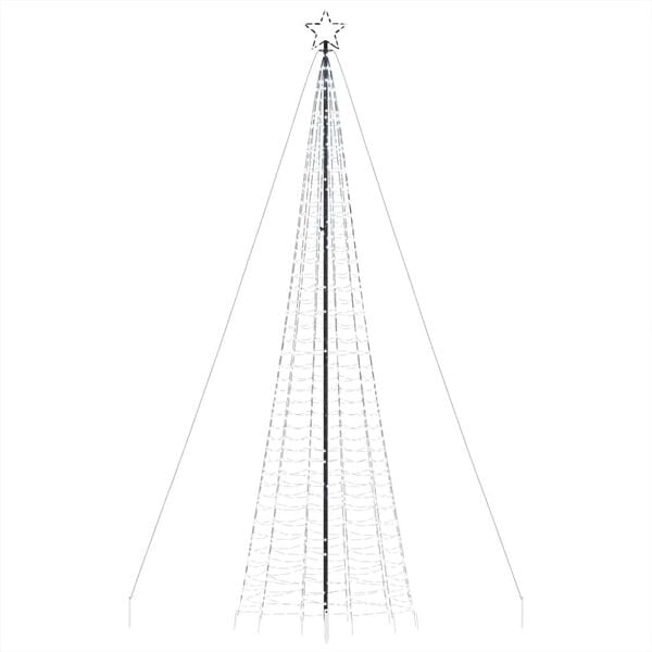 vidaXL Albero di Natale a LED con Punte 1534 LED Bianco Freddo 500 cm
