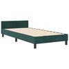 vidaXL Letto a molle con testiera Verde Scuro 100 x 200 cm Velluto