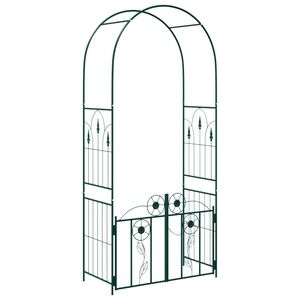 vidaXL Arco da Giardino Verde 102 x 50 x 218 cm Acciaio