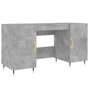 vidaXL Scrivania Grigio Cemento 140x50x75 cm in Legno Multistrato