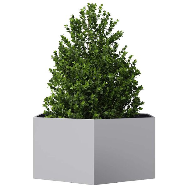 vidaXL Fioriera da Giardino Esagono 104x90x45 cm in Acciaio Zincato