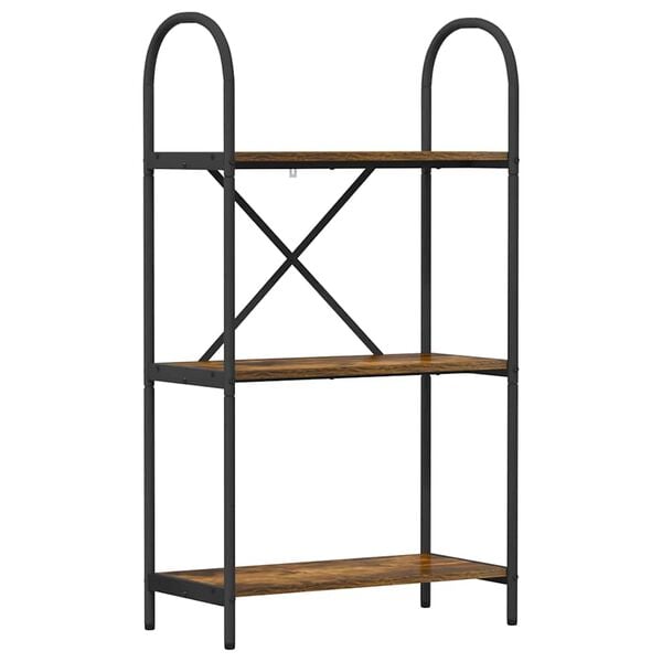 vidaXL Libreria Rovere fum&eacute; 60 x 30 x 109 cm Legno multistrato