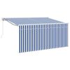 vidaXL Tenda retrattile Blu e Bianco 300 x 200 cm