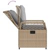 vidaXL Set da Pranzo da Giardino 7 pz con Cuscini Beige in Polyrattan