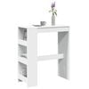 vidaXL Tavolo Bar con Rastrelliera Bianco 90x40x103,5 cm Multistrato
