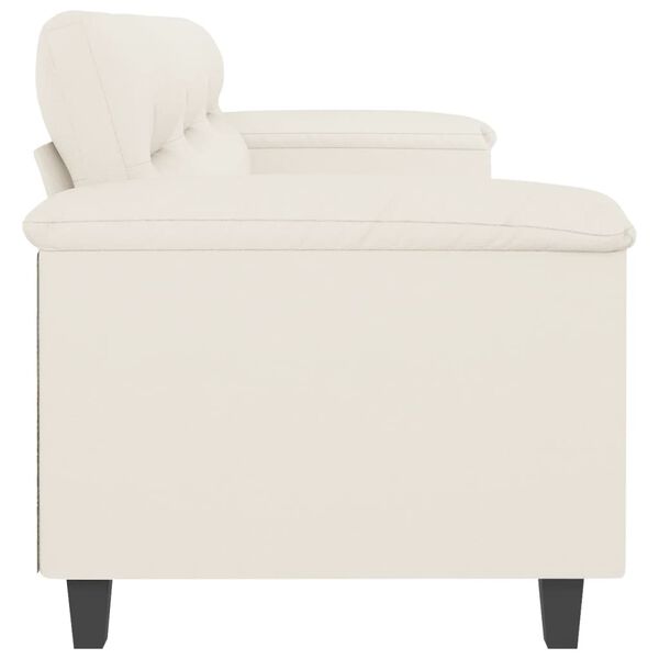 vidaXL Divano a 3 Posti Crema 180 cm in Similpelle