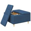 vidaXL Pouf contenitore con cuscino Blu 80 x 80 x 45 cm Tessuto