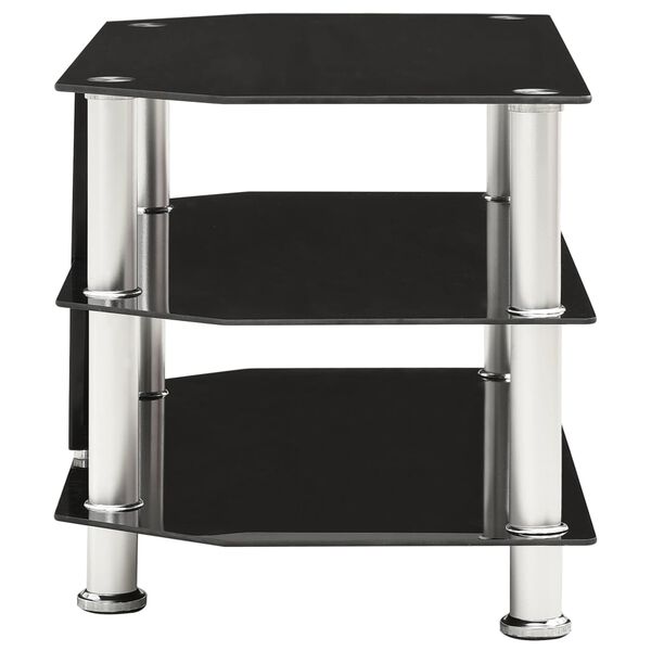 vidaXL Mobile Porta TV Nero 75x40x40 cm in Vetro Temperato