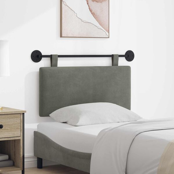 vidaXL Testata appesa Montaggio a parete Tinta unita Tessuto in Cords