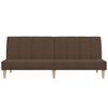 vidaXL Divano Letto a 2 Posti Marrone in Tessuto