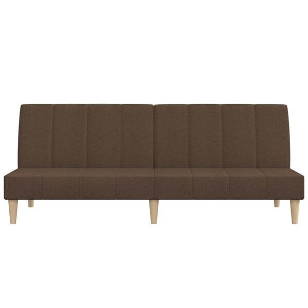 vidaXL Divano Letto a 2 Posti Marrone in Tessuto
