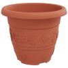 vidaXL Vaso Rotondo per Fiori 6 pcs Rosso Mattone &Oslash; 26 x 21.5 cm