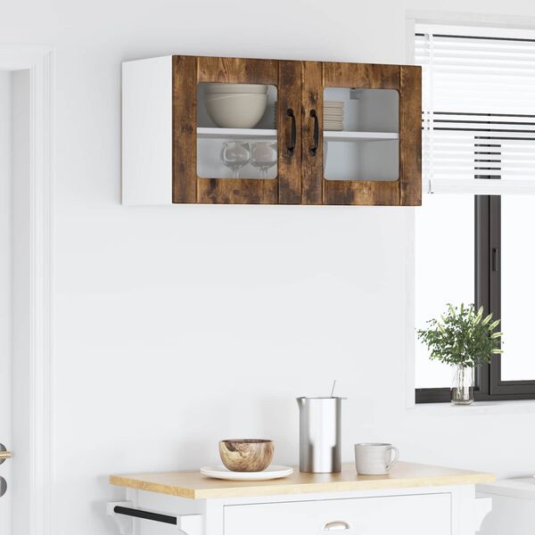 vidaXL Mobile da cucina Rovere fum&eacute; 80 x 31 x 40 cm Legno multistrato