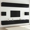 vidaXL Set mobile TV 8 pcs Rovere Nero Legno multistrato