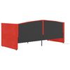 vidaXL Dormeuse con Materasso USB Rosso Vino in Velluto 90x200 cm