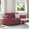 vidaXL Divano Rosso Vino 160 x 77 x 82 cm Tessuto