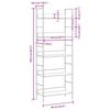 vidaXL Scaffale Libri 5 Ripiani Nero 60x27,6x128,5cm Legno Multistrato
