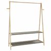 vidaXL Appendiabiti con Ripiani 132x45,5x150,5 cm in Bamb&ugrave;