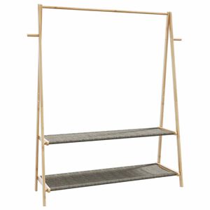 vidaXL Appendiabiti con Ripiani 132x45,5x150,5 cm in Bamb&ugrave;