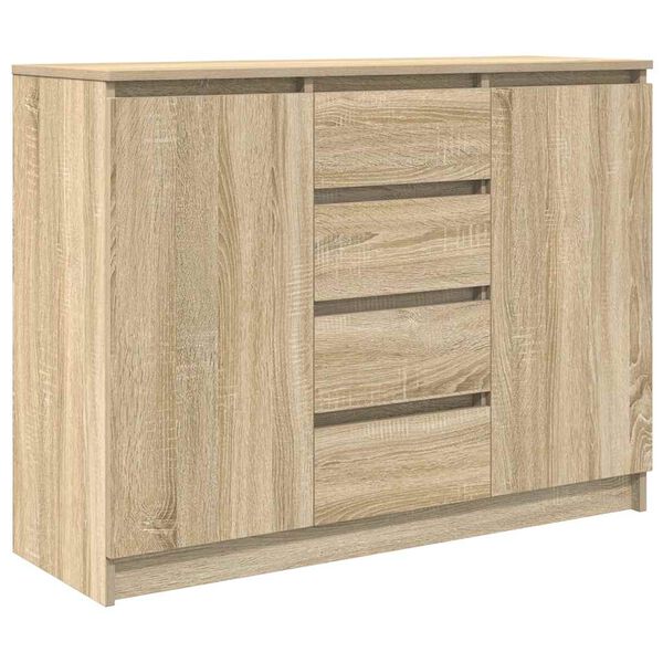 vidaXL Credenza con Cassetti Rovere Sonoma 100,5x35x76cm in Truciolato