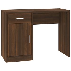 vidaXL Scrivania Cassetto rovere marrone 100x40x73cm Legno Multistrato