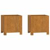 vidaXL Fioriere con Gambe 2pz Ruggine 30x30x30 cm Acciaio Corten