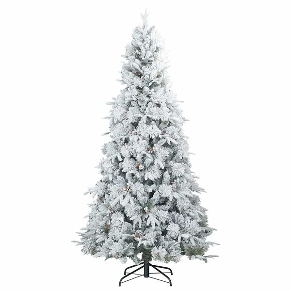 vidaXL Albero di Natale Artificiale Snodato Foderato di Neve Bianco