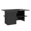 vidaXL Tavolino Salotto Nero Lucido 90x60x46,5 cm Legno Multistrato