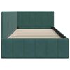 vidaXL Cornice del letto ad angolo Verde Scuro 90 cm x 190 cm Velluto
