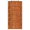 vidaXL Letto Rialzato da Giardino Ruggine 240x40x77 cm Acciaio Corten