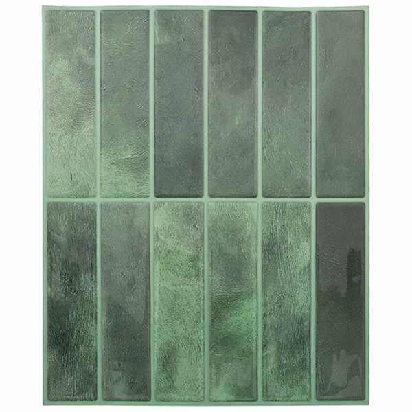 vidaXL Piastrella Rettangolare 10 pcs Verde Scuro 29 x 23 x 0,08 cm