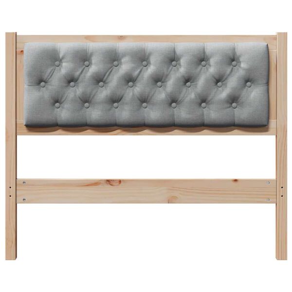 vidaXL Testiera Marrone e grigio chiaro 100 cm Legno di pino massello