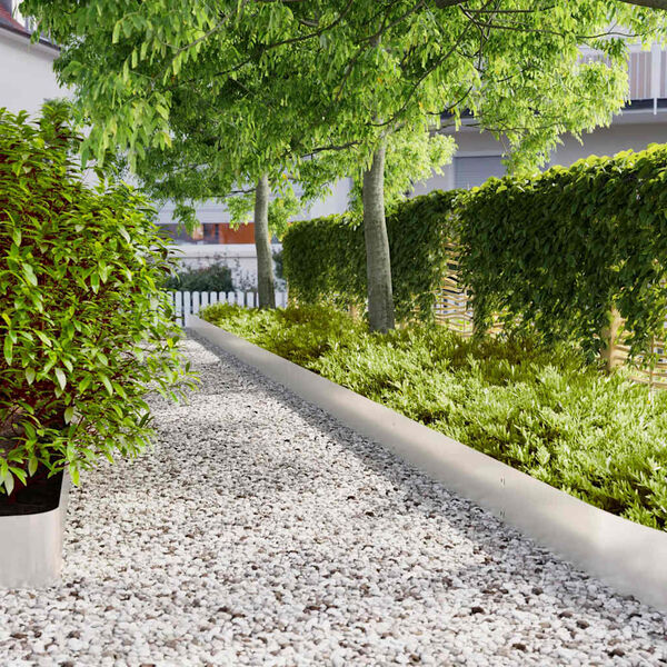 vidaXL Bordure per Prato 30 pz 20x103 cm Acciaio Inossidabile