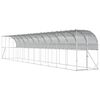vidaXL Gabbia per Polli Contro il Muro Argento 600 x 150 x 215 cm