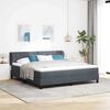 vidaXL Letto a molle con materasso Grigio scuro 180 x 200 cm Velluto