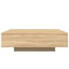 vidaXL Tavolino da Soggiorno con Luci LED Rovere Sonoma 100x100x31 cm
