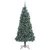 vidaXL Albero di Natale artificiale pre-illuminato con set di palline
