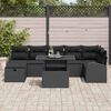 vidaXL Set Divano da Giardino con cuscino 8 pcs Nero Poly Rattan