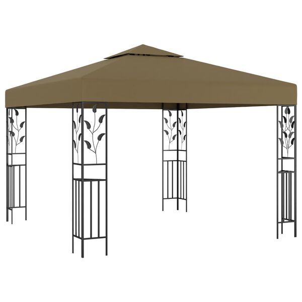 vidaXL Gazebo 3x3 m Grigio Talpa 180 g/m&sup2;