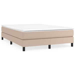 vidaXL Struttura Letto a Rete a Molle Cappuccino 140x190 cm in Similpelle