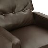 vidaXL Poltrona Alzapersona Massaggiante Marrone in Similpelle Lucida