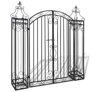 vidaXL Cancello Ornamentale da Giardino Ferro Battuto 122x20,5x134 cm