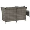 vidaXL Set Divani da Giardino 3 pz con Cuscini in Polyrattan Grigio