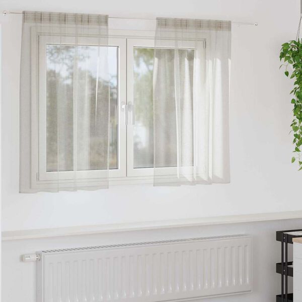 vidaXL Tenda in Velo con tende 2 pcs Crema 140 x 140 cm Poliestere