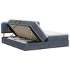 vidaXL Letto con contenitore LED e materasso Grigio Scuro 180 x 200 cm