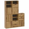 vidaXL Armadietti Laterali 5 pz ODDA 40x24x79 cm Legno Massello Pino