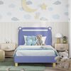 vidaXL Struttura letto bambini con testata Blu jeans 80 x 200 cm